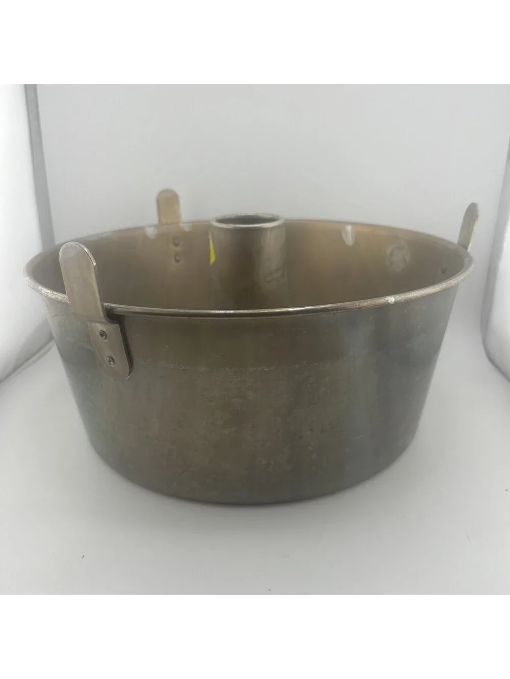 Vintage 10 Inch Aluminum Angel Food Cake Pan Two Piece Tube Baking Pan